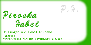 piroska habel business card